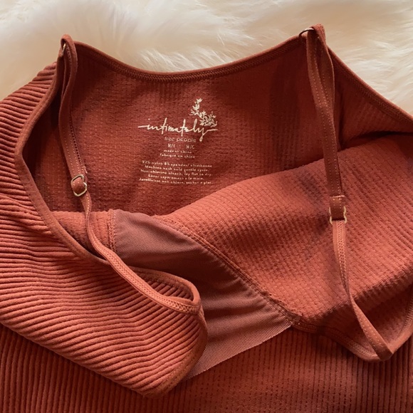 Intimately Free People Ribbed Rust Cami M/L - Picture 2 of 3